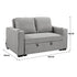 Hoffman Linen Sofa Bed Chair With Cushions &cup Holders Light Grey