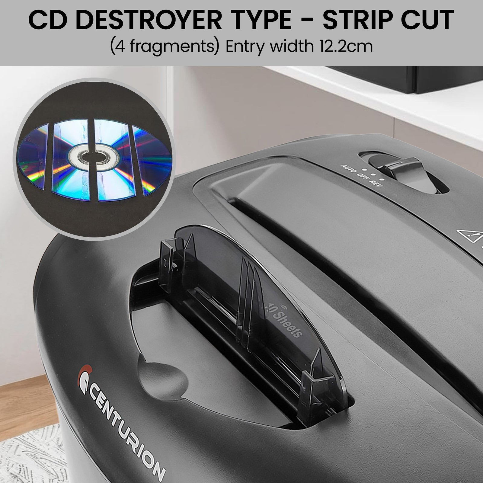 21L Cross-Cut Office Shredder 10-Sheet Paper, CD & Credit Card Security