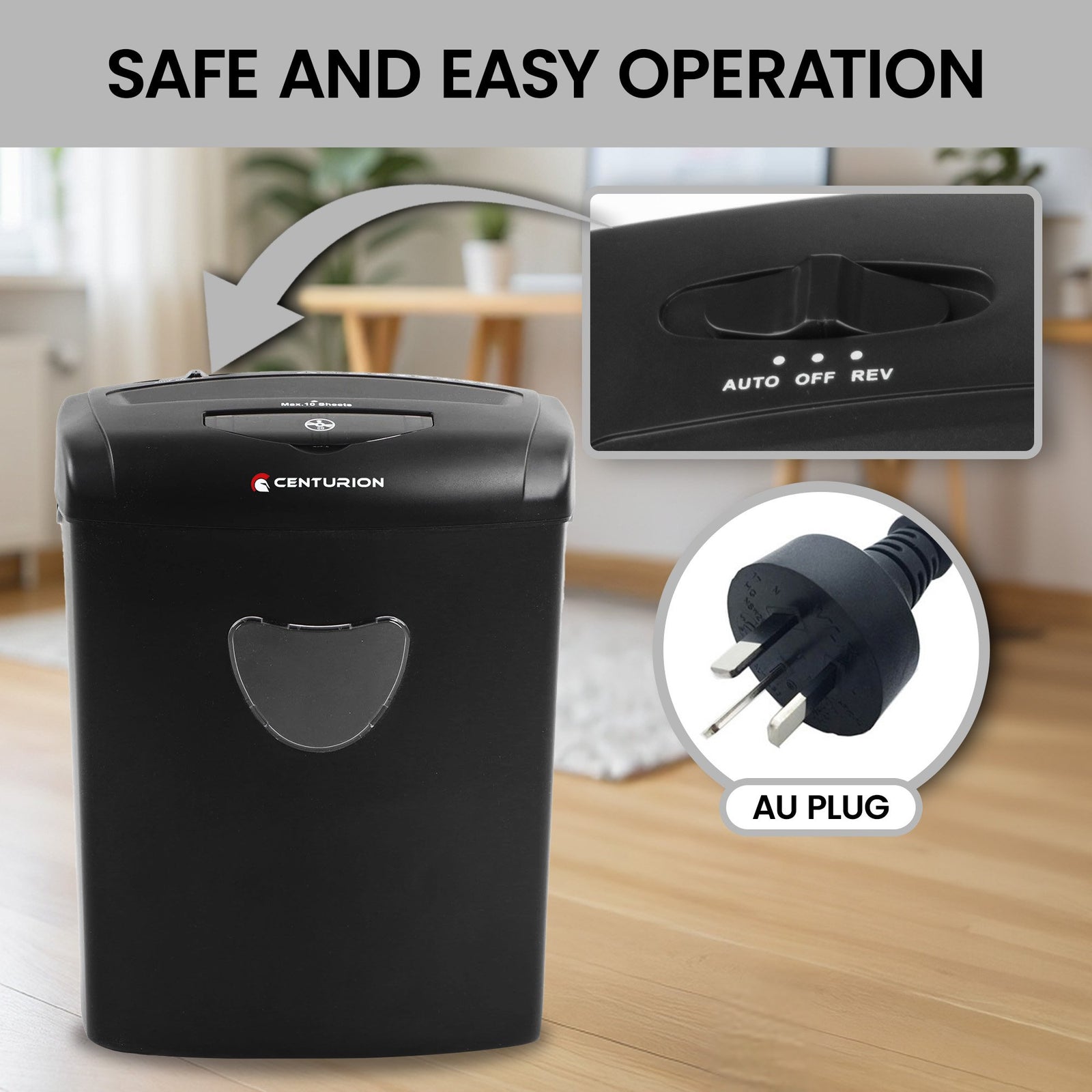 21L Cross-Cut Office Shredder 10-Sheet Paper, CD & Credit Card Security