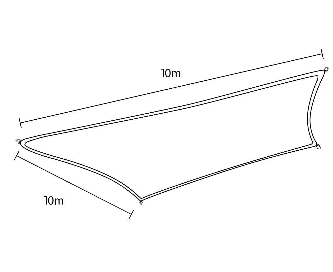 Square Shade Sail 10m x 10m - Sand