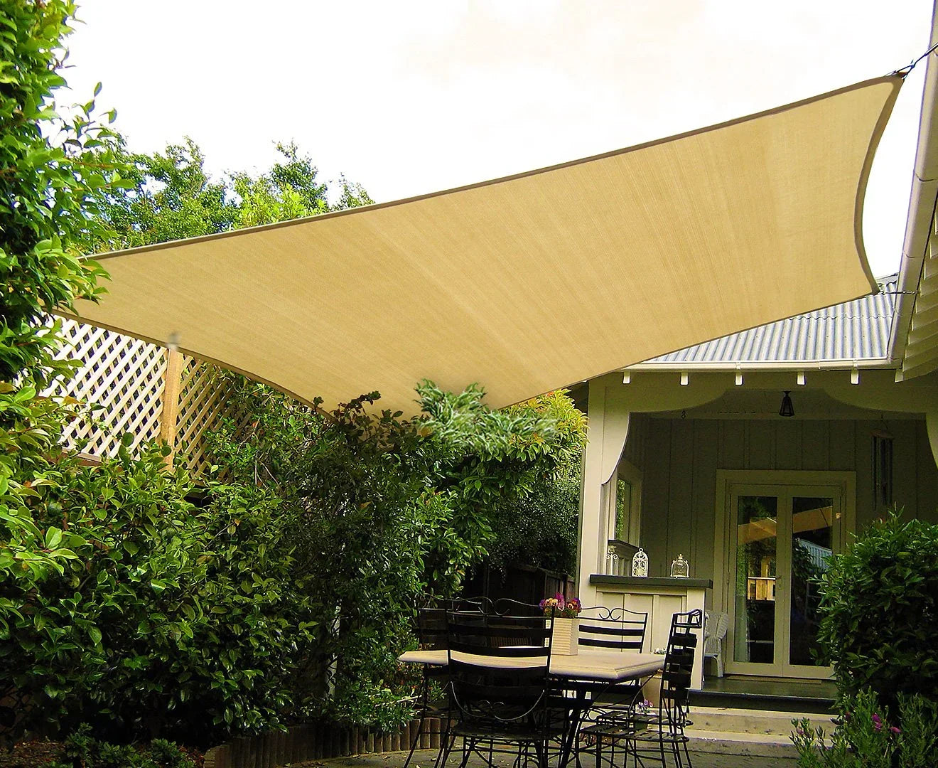 Rectangular Shade Sail 7m x 7m - Sand