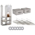24 Piece Nursery Storage Set, Cool Grey, Velvet Hangers and Dividers Kit