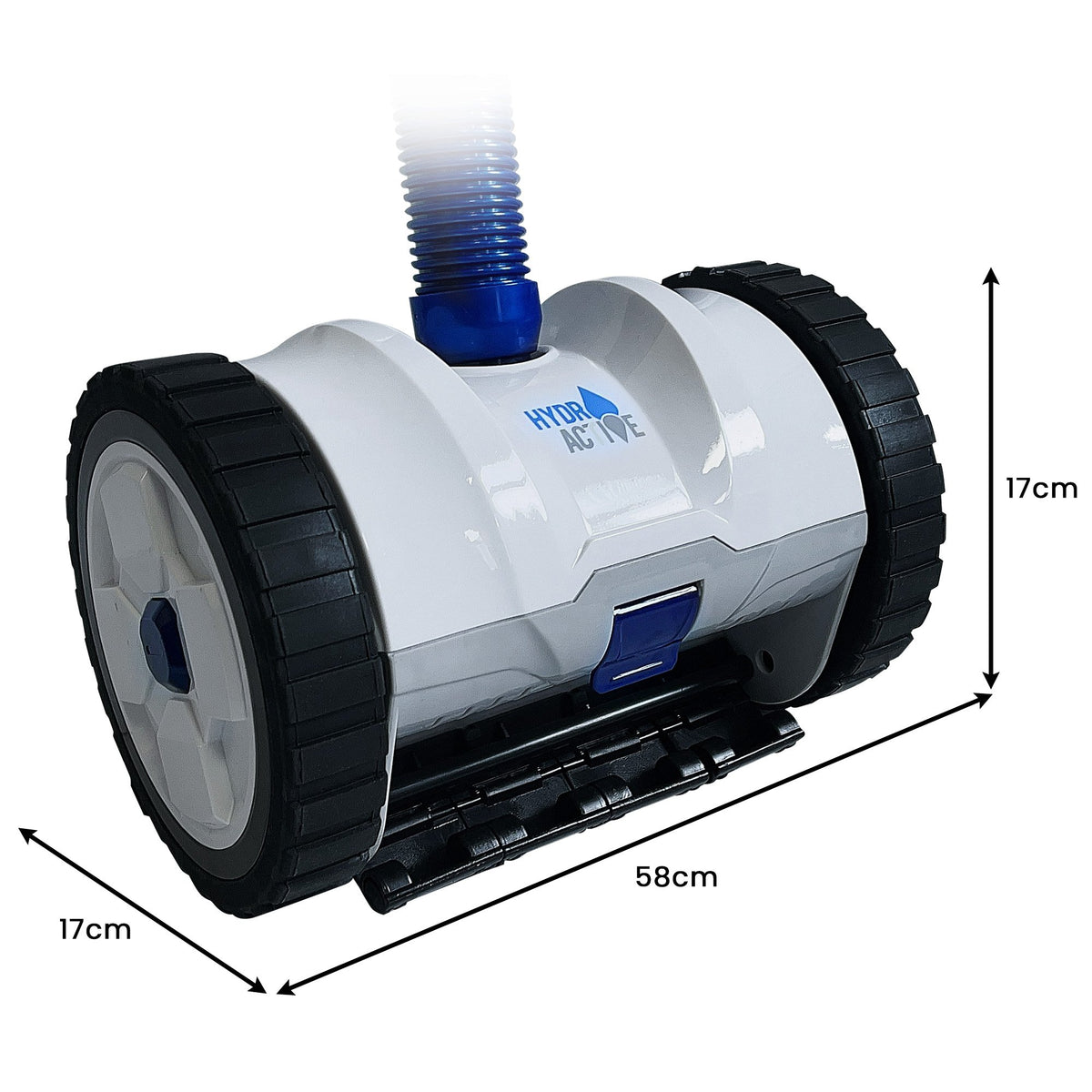 HydroActive Automatic Suction Pool Cleaner for Inground Swimming Pools, 12m Hose Turbine Motor Pool Vacuum Sweeper