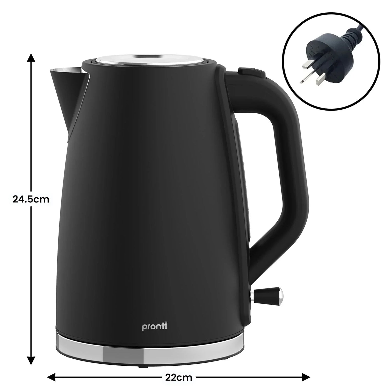 Breakfast Set with HomeMaid Coffee Machine, Silver Noir Toaster & Kettle