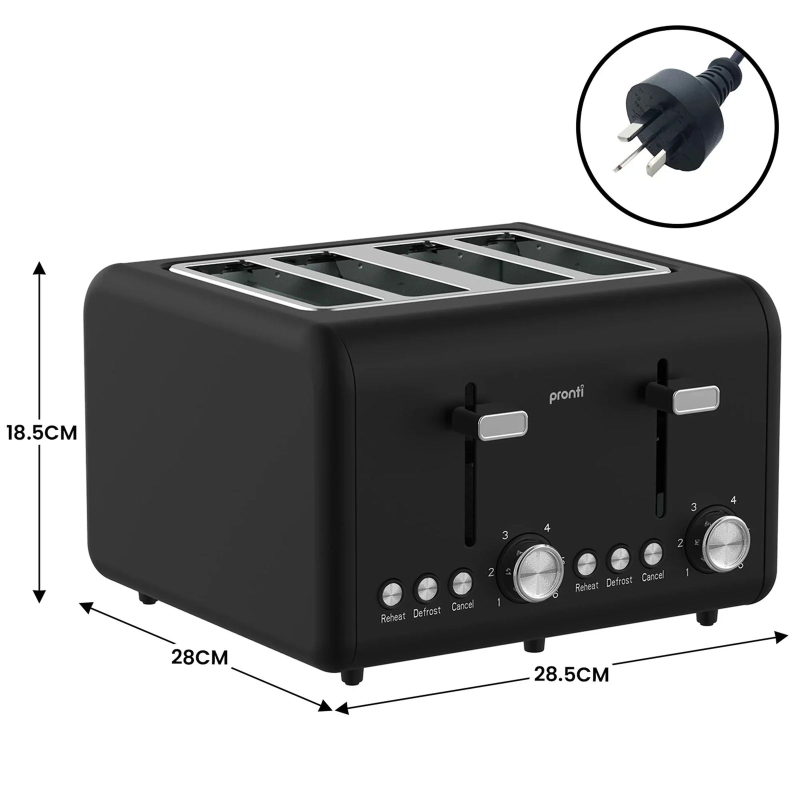 Breakfast Set with HomeMaid Coffee Machine, Silver Noir Toaster & Kettle