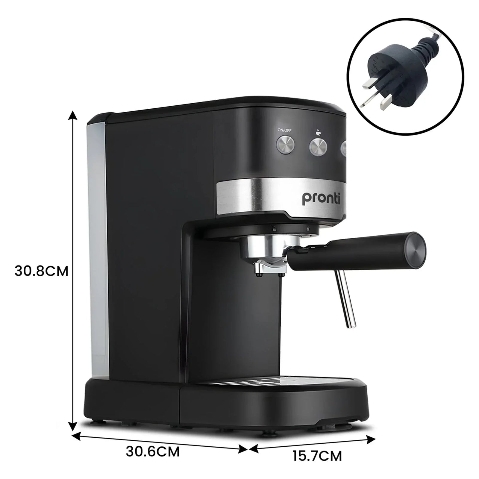 Breakfast Set with 1.25L Coffee Machine, Silver Noir Toaster & Kettle