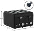 Breakfast Set with 1.25L Coffee Machine, Silver Noir Toaster & Kettle