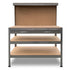 Kartrite 3-layered Work Bench Garage Storage Table Tool Shop Shelf Silver