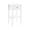 Sarantino Rue Bedside Table in White