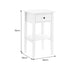Sarantino Rue Bedside Table in White