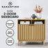 Eleni 2-Door Sideboard Buffet Hallway Cabinet Storage Console Cupboard in Natural