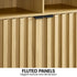Eleni 2-Door Sideboard Buffet Hallway Cabinet Storage Console Cupboard in Natural