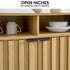 Eleni 2-Door Sideboard Buffet Hallway Cabinet Storage Console Cupboard in Natural