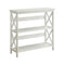 Sarantino Lucas 3-Tier Bookshelf Display Rack in White