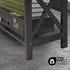 Sarantino Daphne 5-tier Cross Panel Bookshelf