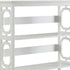 Sarantino Laurel 3-Tier Bookshelf Display Rack in White