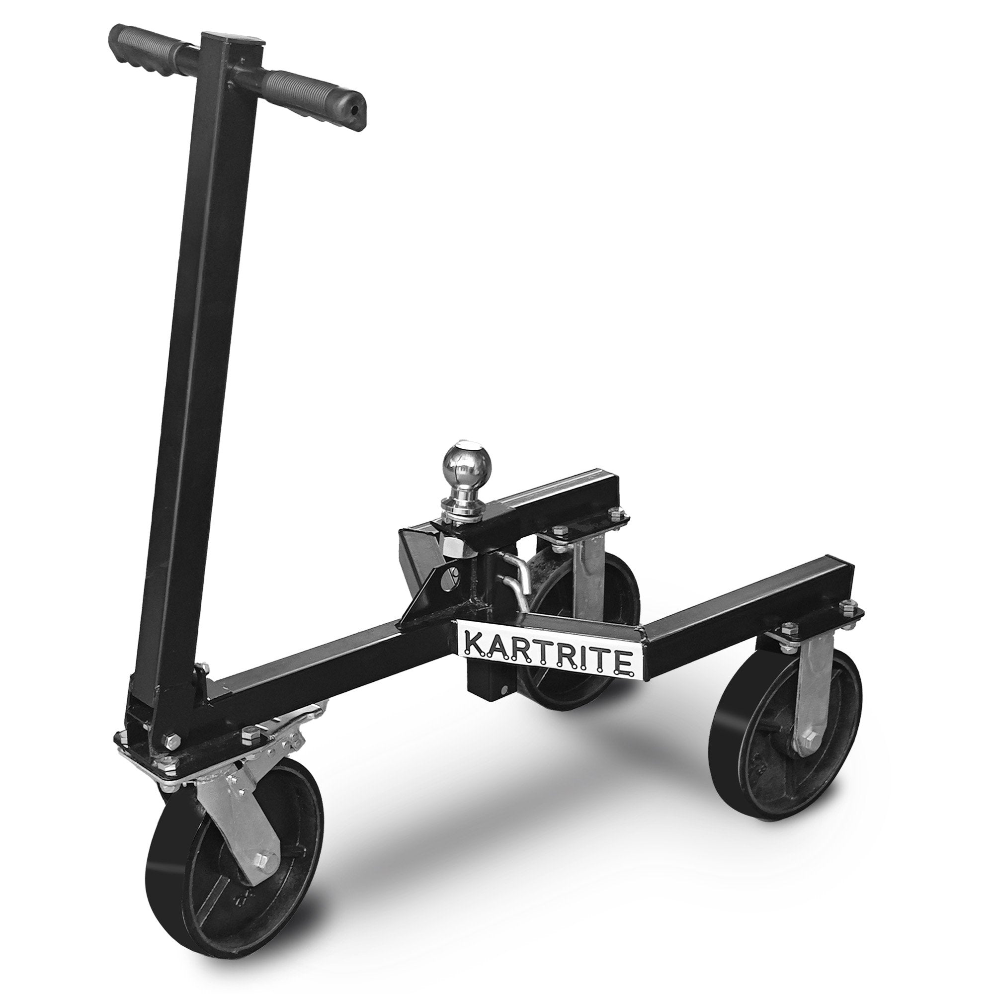 Trailer Dolly Adjustable 2in Hitch Ball 1500kg Tongue Weight Capacity w/8in Swivel Wheels Steel Trailer Mover