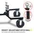 Trailer Dolly Adjustable 2in Hitch Ball 1500kg Tongue Weight Capacity w/8in Swivel Wheels Steel Trailer Mover