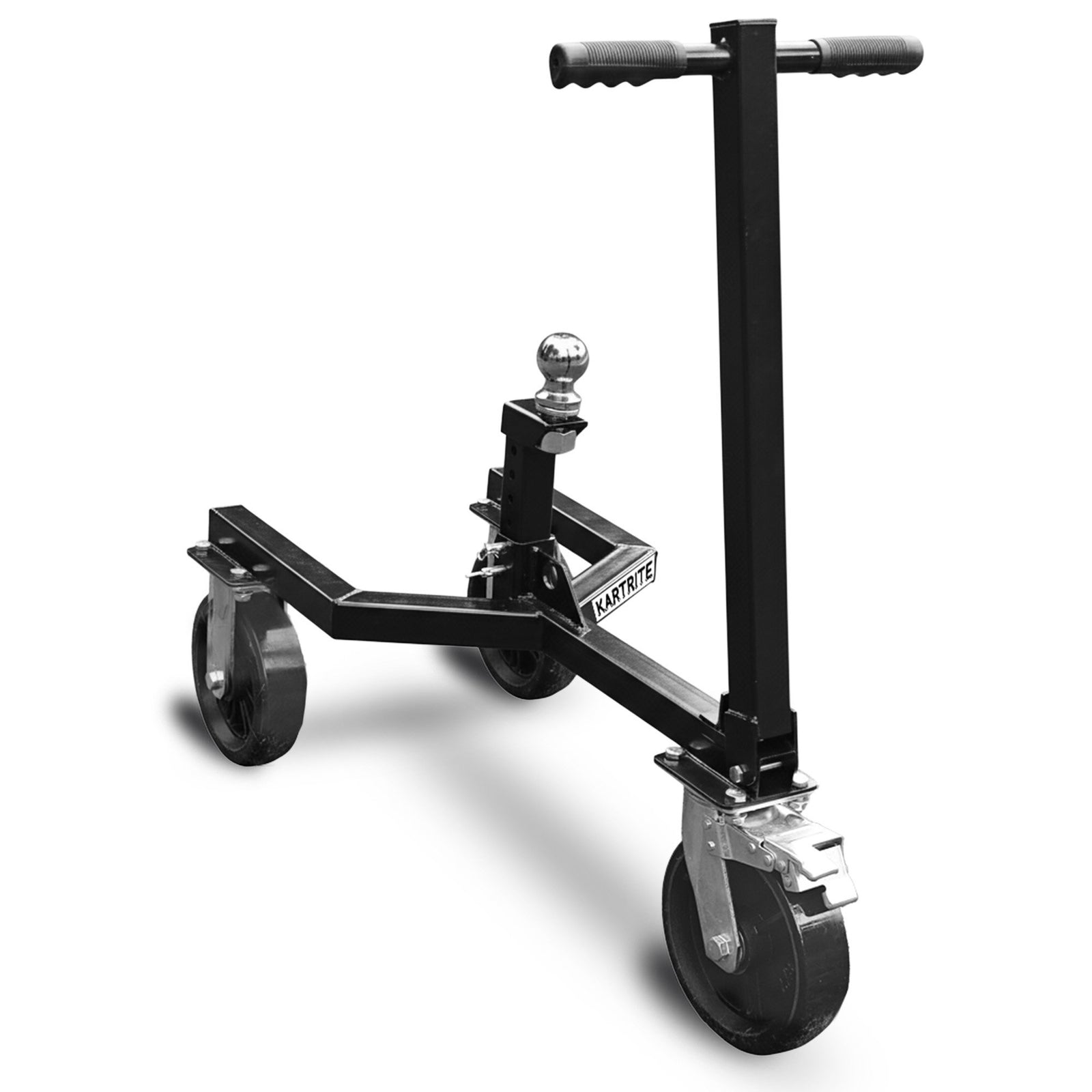 Trailer Dolly Adjustable 2in Hitch Ball 1500kg Tongue Weight Capacity w/8in Swivel Wheels Steel Trailer Mover