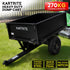 Heavy Duty Dump Cart 270kg Capacity Pneumatic Tyres Quick Release Pedal Removable Tailgate Trailer for Garden