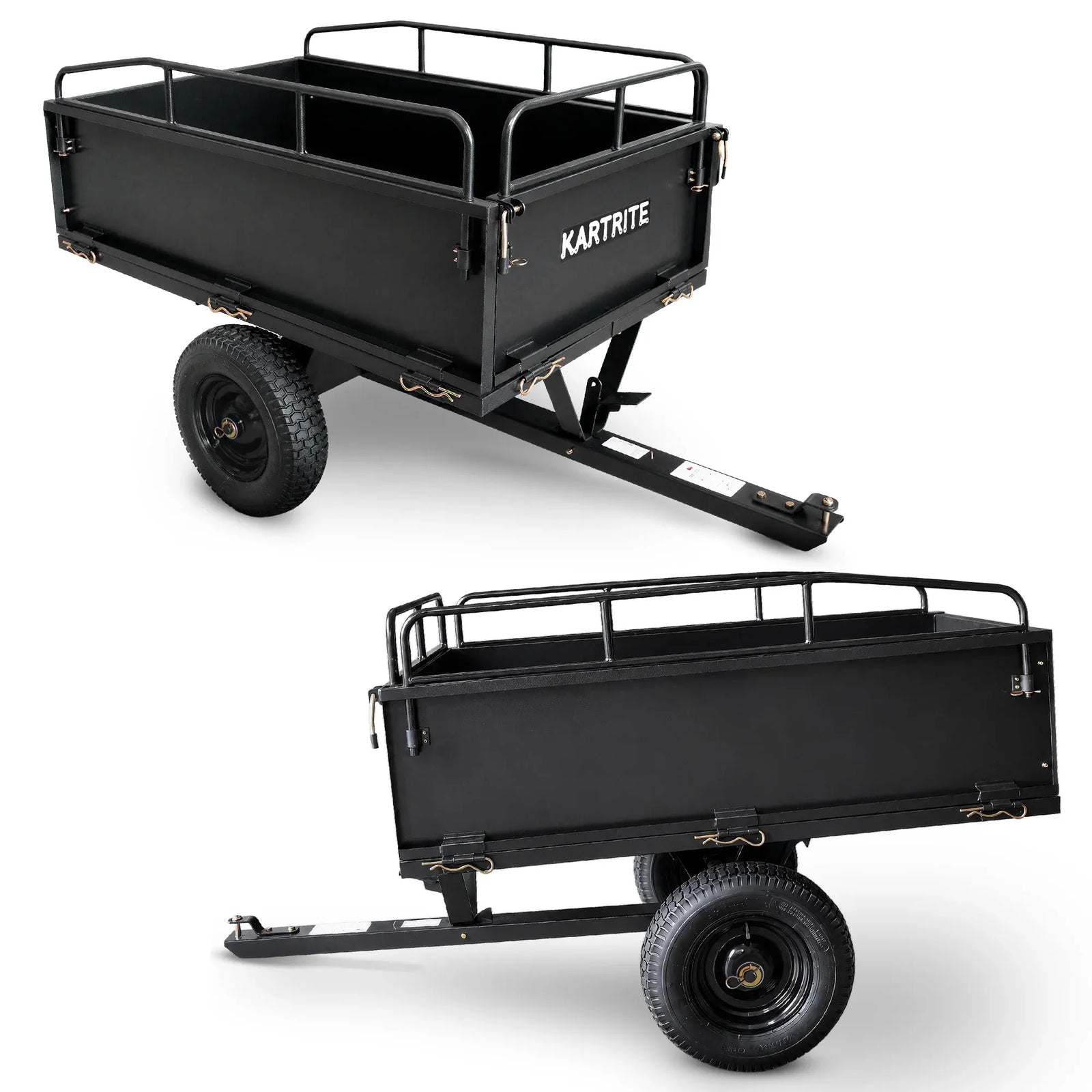 430kg Heavy Duty Steel Dump Cart with Foot Pedal Dumping System