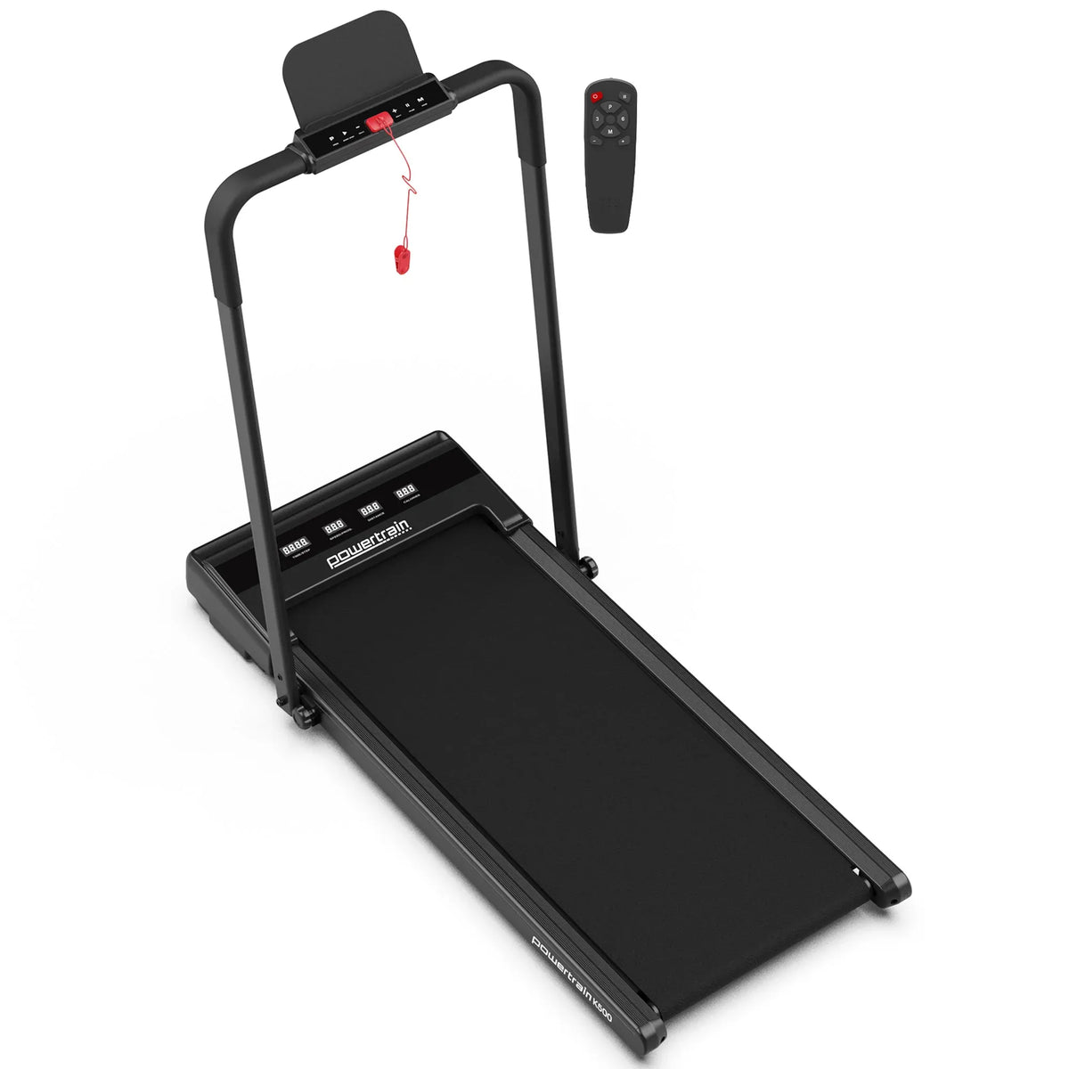 Powertrain K500 2-in-1 Foldable Under Desk Treadmill Walking Pad 2.5HP Electric Running Machine with Remote Home Gym