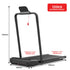 Powertrain K500 2-in-1 Foldable Under Desk Treadmill Walking Pad 2.5HP Electric Running Machine with Remote Home Gym