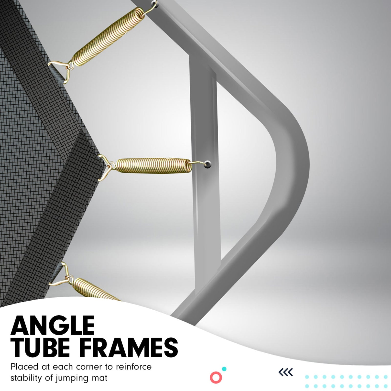 8ft X 11ft Outdoor Rectangular Orange Trampoline with Safety Enclosure.