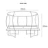Kahuna 8ft x 11ft Outdoor Rectangular Rainbow Trampoline With Safety Enclosure And Basketball Hoop Set.