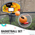 6 Ft X 9 Ft Rectangular Outdoor Trampoline With Basketball Set - Orange