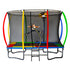 6 ft x 9 ft Rectangular Outdoor Trampoline with Basketball Set Rainbow
