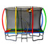 Rectangular Trampoline 6x9ft with L.E.D BB Set Rainbow