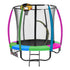 Kahuna Classic 6ft Trampoline Free Ladder Spring Mat Net Safety Pad Cover Round Enclosure Basketball Set - Rainbow