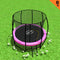 Kahuna 8ft Trampoline Free Ladder Spring Mat Net Safety Pad Cover Round Enclosure Pink