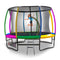Kahuna 8ft Outdoor Rainbow Trampoline For Kids And Children Suited For Fitness Exercise Gymnastics With Safety Enclosure