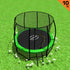 10ft Trampoline Free Ladder Spring Mat Net Safety Pad Cover Round Enclosure Green