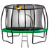 10ft Outdoor Trampoline With Safety Enclosure Pad Ladder Basketball Hoop Set Green
