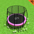 10ft Trampoline Free Ladder Spring Mat Net Safety Pad Cover Round Enclosure Pink