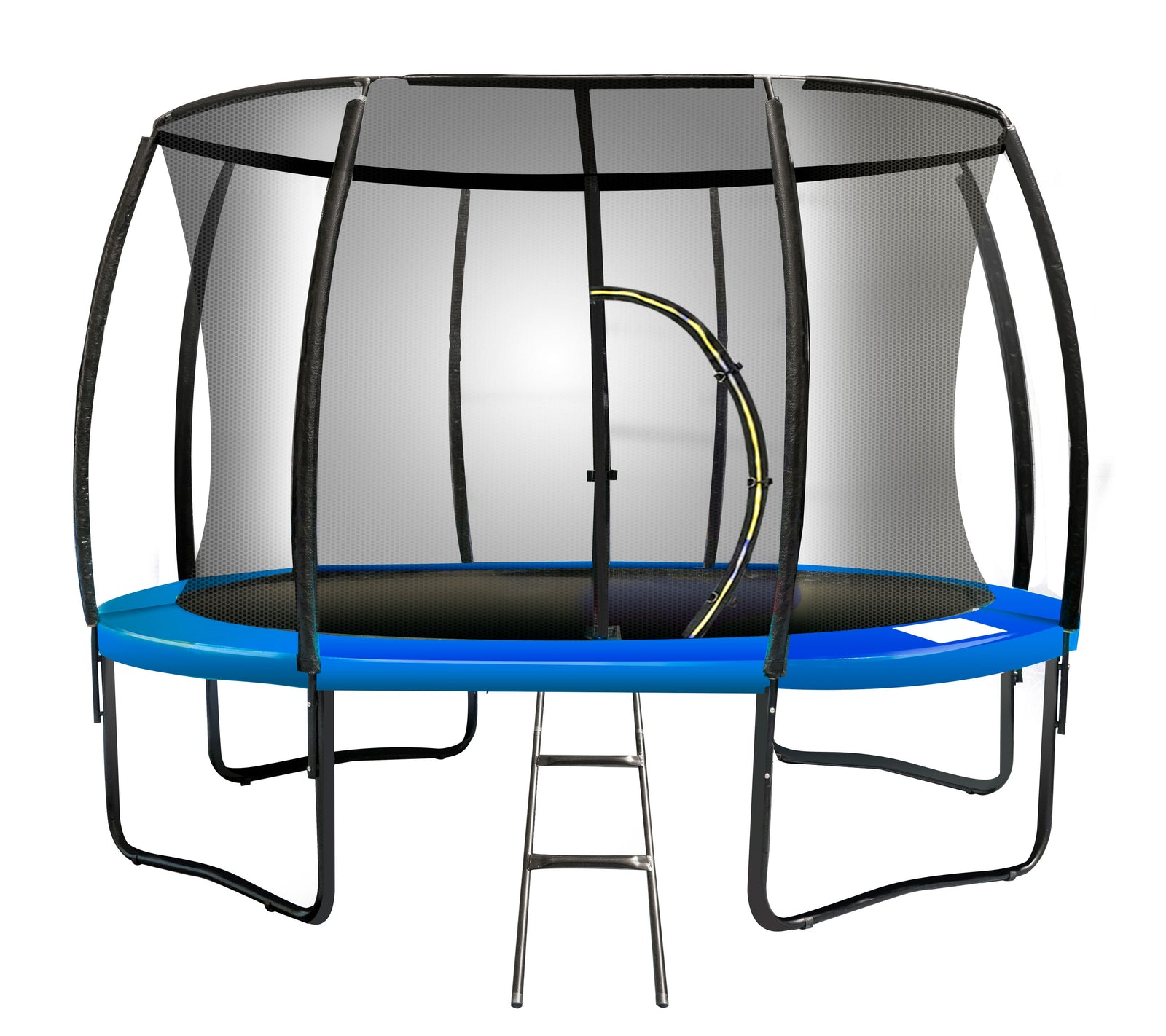 Kahuna 12ft Trampoline Free Ladder Spring Mat Net Safety Pad Cover Round Enclosure Blue