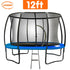 Kahuna 12ft Trampoline Free Ladder Spring Mat Net Safety Pad Cover Round Enclosure Blue