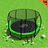 Kahuna 14ft Trampoline Free Ladder Spring Mat Net Safety Pad Cover Round Enclosure - Green