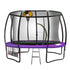 Kahuna 14ft Outdoor Trampoline Kids Children With Safety Enclosure Pad Mat Ladder Basketball Hoop Set - Purple