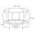 Kahuna 16ft Outdoor Trampoline Kids Children With Safety Enclosure Pad Mat Ladder Basketball Hoop Set - Green
