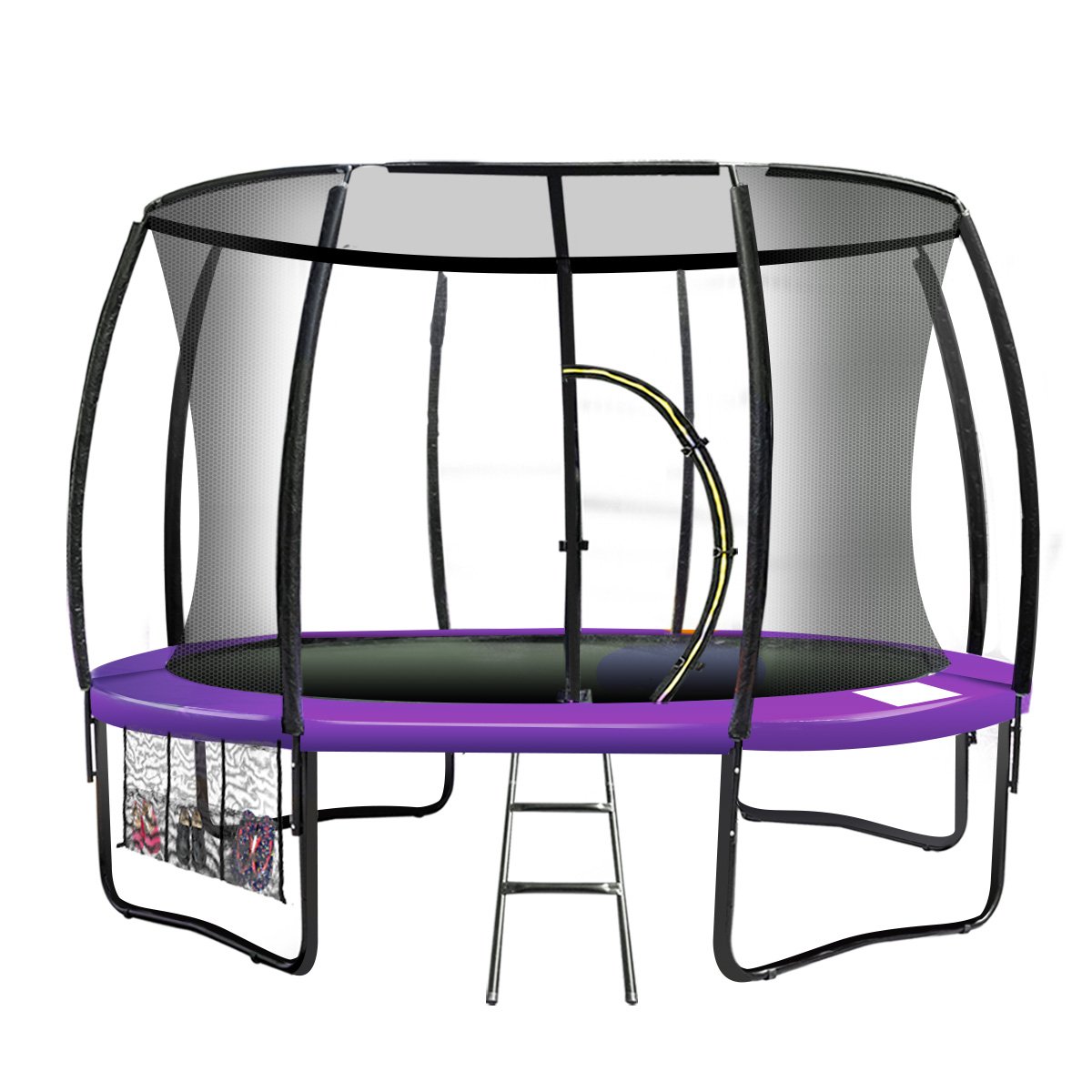 16ft Trampoline Free Ladder Spring Mat Net Safety Pad Cover Round Enclosure - Purple