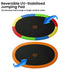10 ft x 15 ft Oval Outdoor Trampoline w/ Basketball Set Reversible Rainbow & Orange Safety Pad Safety Net Ladder
