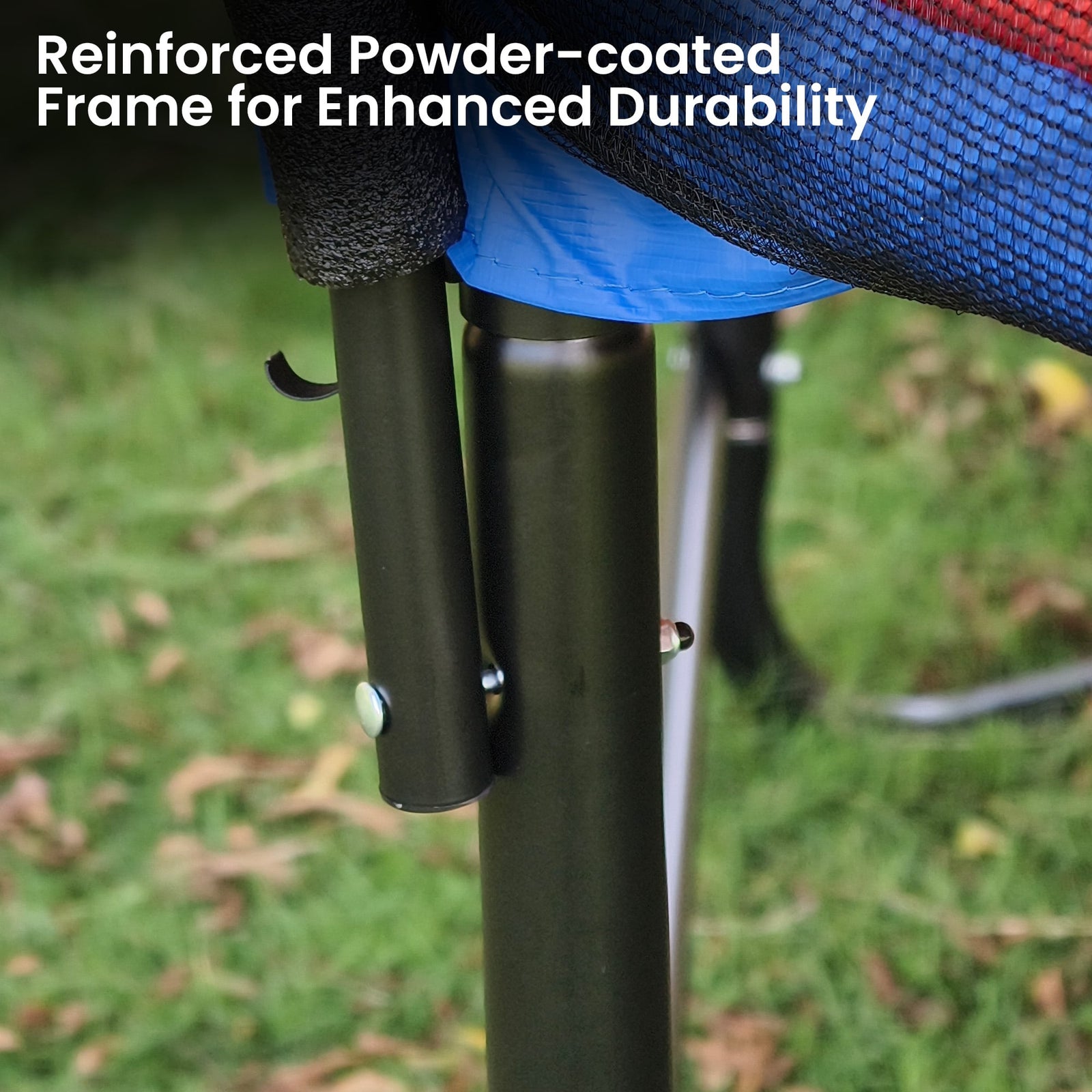 10 ft x 15 ft Oval Outdoor Trampoline w/ Basketball Set Reversible Rainbow & Orange Safety Pad Safety Net Ladder