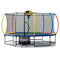 10 ft x 15 ft Oval Outdoor Trampoline L.E.D. Basketball Set Reversible Rainbow & Orange Safety Pad Safety Net Ladder