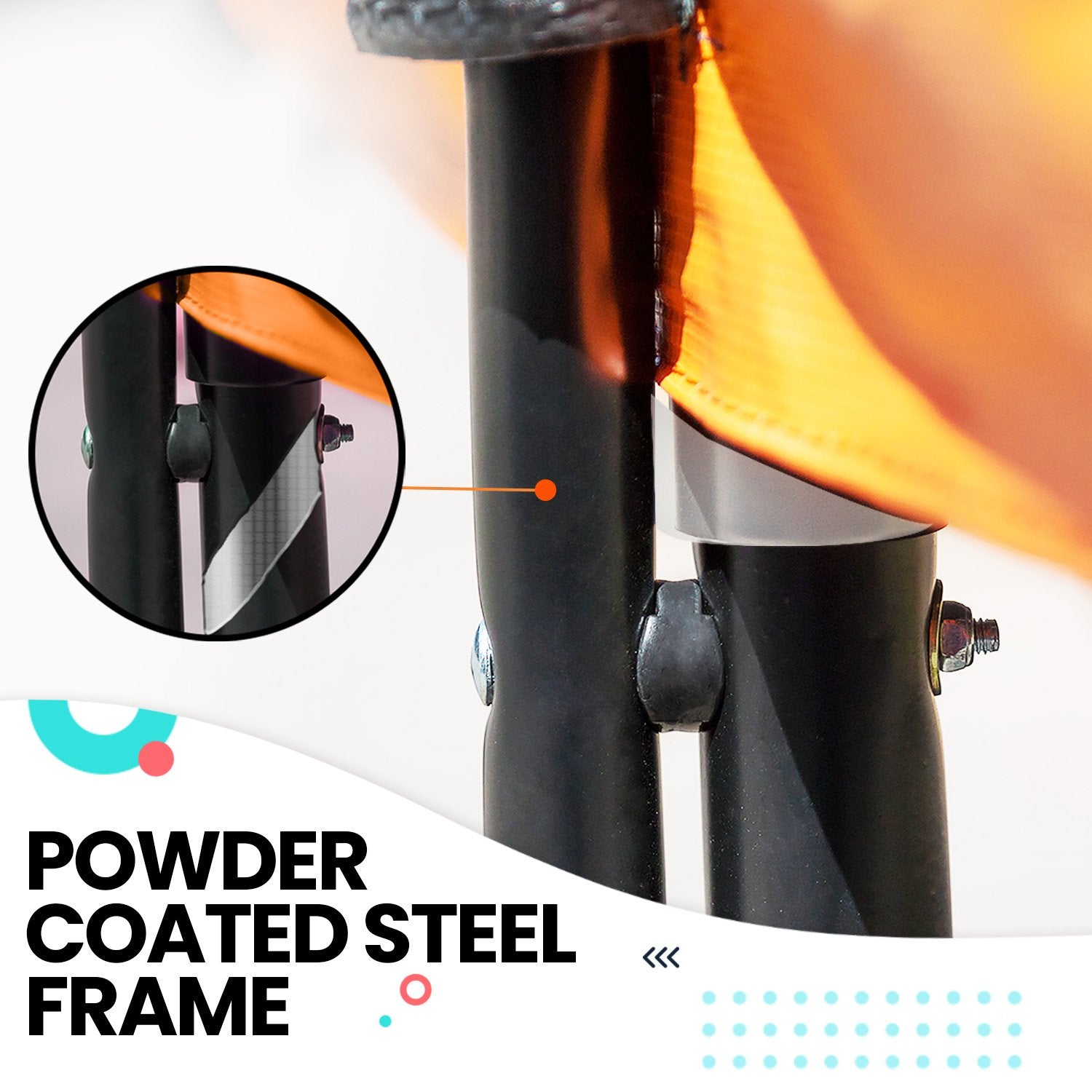 10ft Twister Springless Trampoline Safety Net Pad Mat Outdoor Orange