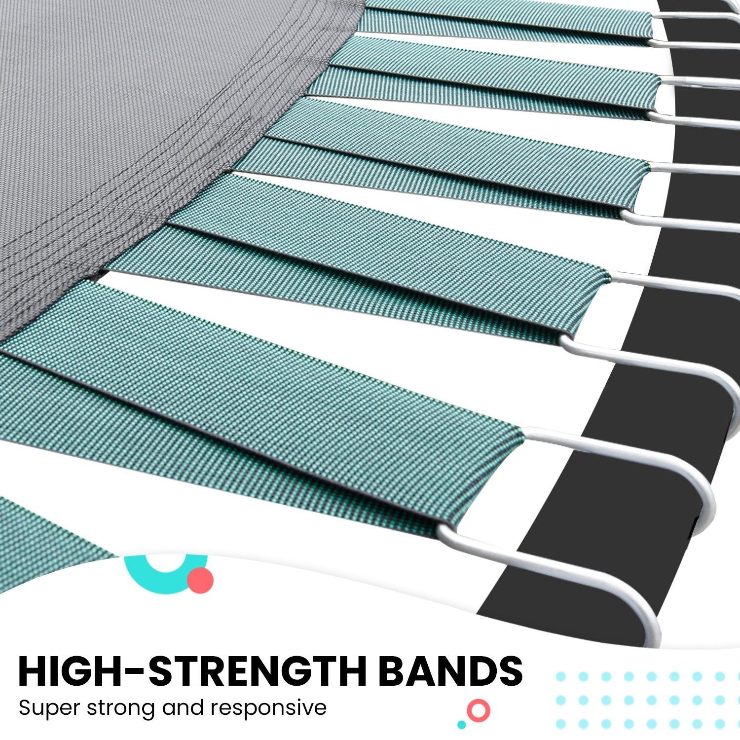 10ft Twister Springless Trampoline Safety Net Pad Mat Outdoor Orange