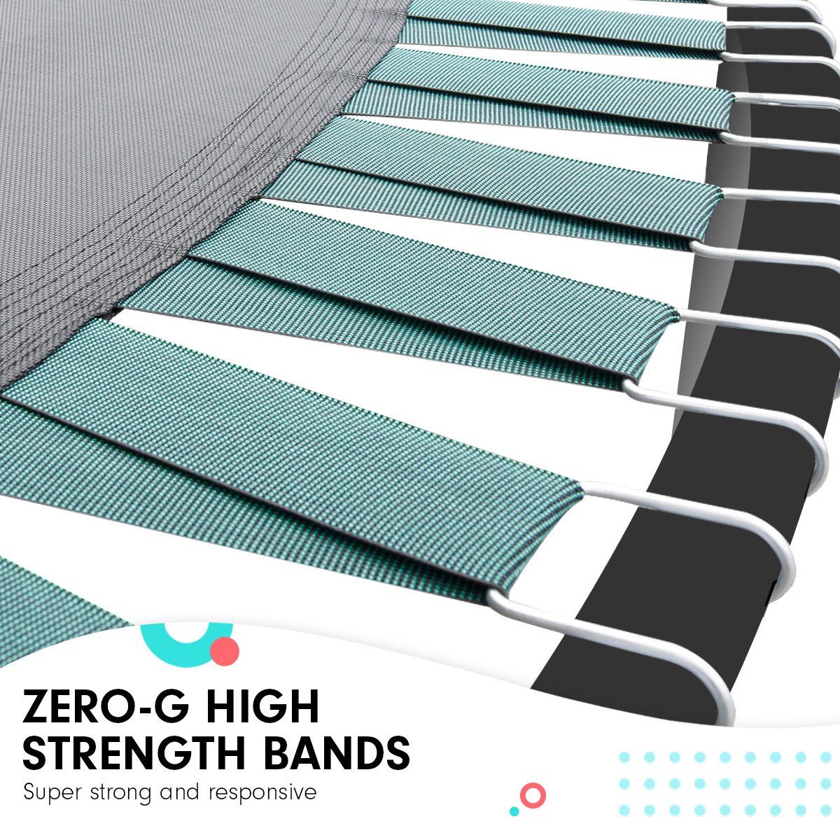 10ft Trampoline Twister Springless Safety Net Pad Mat with Basketball Set Orange